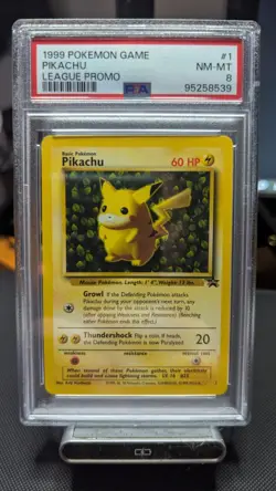 Ivy Pikachu Pokemon Card League Black Star Promo PSA 8 - 1999 - Non Holo Graded - Image 1