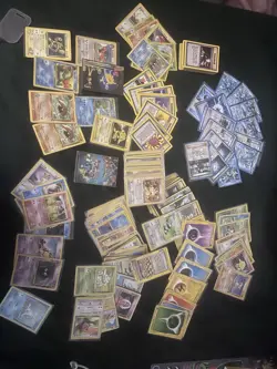 Pokemon TCG Base Set Card Lot Machamp Alakazam Zapdos Meowth Pikachu 100 Vintage - Image 1