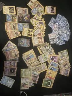 Pokemon TCG Base Set Card Lot Machamp Alakazam Zapdos Meowth Pikachu 100 Vintage - Image 2