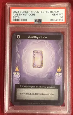 2023 SORCERY: CONTESTED REALM AMETHYST CORE BETA PSA 10 - Image 1
