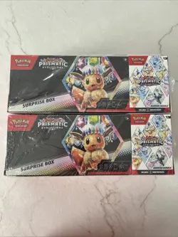Pokemon Prismatic Evolutions Surprise Box + Booster Bundle Sealed (Lot Of 2) - Image 1