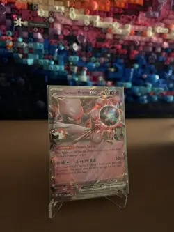 NM Team Rocket's Mewtwo EX 081/182 - Prize Pack Series 8 with Play! Pokemon Stam - Image 1