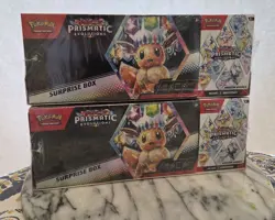 Pokemon Prismatic Evolutions Surprise Box And Booster Bundle Sealed (2-packs) - Image 1
