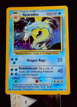 Pokemon Vintage EN Gyarados Base Set Holo Rare #006/102 MP (see description) - Image 1