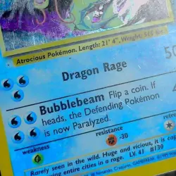 Pokemon Vintage EN Gyarados Base Set Holo Rare #006/102 MP (see description) - Image 3