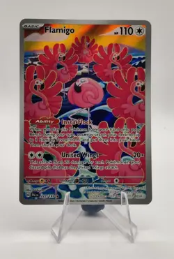 Pokemon EN Paldea Evolved Flamigo Illustration Rare 227/193 NM-MT - Image 1