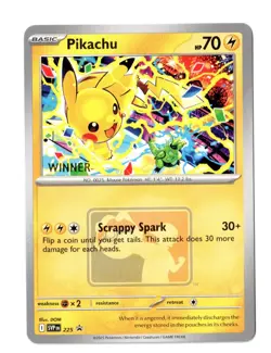 Pokemon EN SVP Pikachu Championship Winner Stamped Promo #225 LP-NM - Image 1