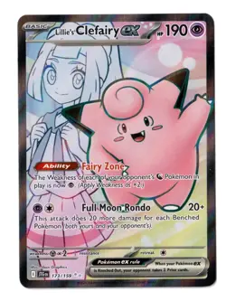 Pokemon EN Journeys Together Lillie's Clefairy EX 173/159 NM-MT - Image 1