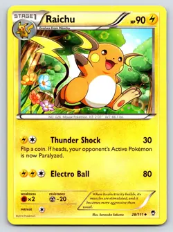 Raichu 28/111 Pokemon XY Furious Fists Regular - Image 1