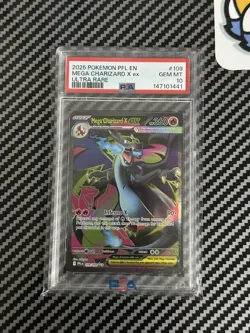 Pokemon TCG Me02: Phantasmal Flames Mega Charizard X EX 109/094 PSA 10 Gem Mint - Image 1