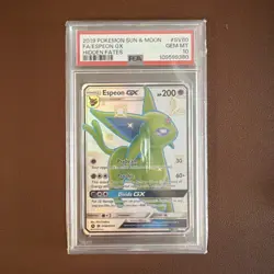 Espeon GX SV60/SV94 Full Art Shiny Hidden Fates Pokemon TCG PSA 10 - Image 1