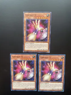 Yugioh Contact "C" EXFO-EN037 / SDCB-EN013 Common 1st Edition LP X3 - Image 1