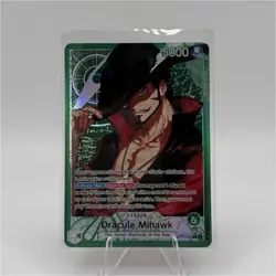 One Piece CCG Dracule Mihawk Alt Art Leader OP14-020 The Seven Warlords - Image 1