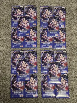 Lot Of 20 One Piece TCG: The Azure Sea's Seven Sleeved Booster OP-14 English. - Image 1