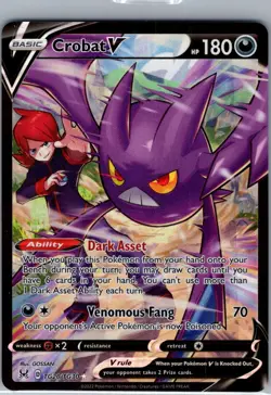 Crobat V TG20/TG30 SWSH11: Lost Origin Trainer Gallery - Pokemon Card - NM - Image 1