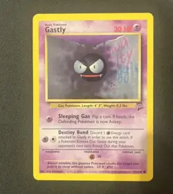 Gastly 75/130 | Base Set 2 | Non Holo Pokemon Card WOTC TCG - Image 1
