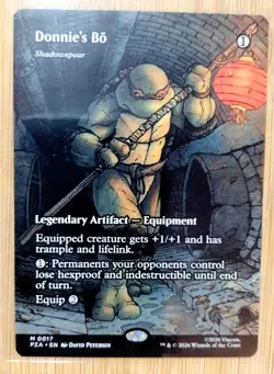 NM Borderless Donnie's Bo, MTG, TMNT, Magic the Gathering, 17 - Image 1