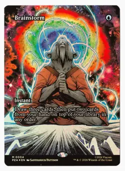 MTG TEENAGE MUTANT NINJA TURTLES MYTHIC FOIL BORDERLESS BRAINSTORM (#0004 | PZA) - Image 1