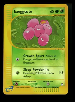 Exeggcute 76/147 Aquapolis 2002 Reverse Holo e-Series Pokemon Card TCG - Image 1