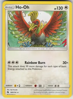 Pokemon TCG Ho-Oh Rare SM - Lost Thunder 160/214 - Image 1