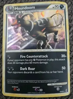 2011 Pokemon Houndoom 10/95 Holo damage - Image 1