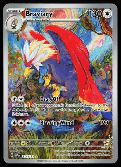 Braviary 214/191 Holo Illustration Rare Surging Sparks Pokemon Card - Image 1