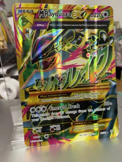 Mega M Rayquaza EX Jumbo/Oversized Card 98/98 Full Art Holo - Image 2