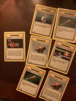 7 First Edition Shadowless Pokemon Trainer Cards - LP-NM - Image 1