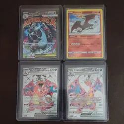 Pokemon TCG 4 Card Lot Charizard Radiant, Charizard EX, Inferno X, Tera Holo - Image 1