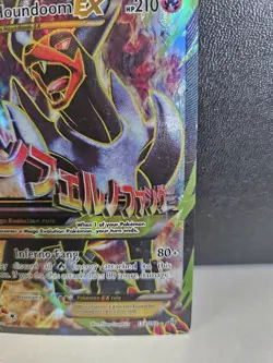 MP M Houndoom EX Full Art 154/162 Breakthrough Ultra Rare Holo Pokemon Card - Image 2