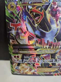 MP M Houndoom EX Full Art 154/162 Breakthrough Ultra Rare Holo Pokemon Card - Image 3