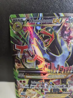 MP M Houndoom EX Full Art 154/162 Breakthrough Ultra Rare Holo Pokemon Card - Image 4