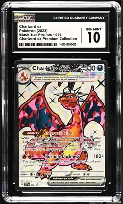 CGC 10 GEM MINT Charizard Ex SVP056 Premium Collection HOLO PROMO Pokemon Card - Image 1