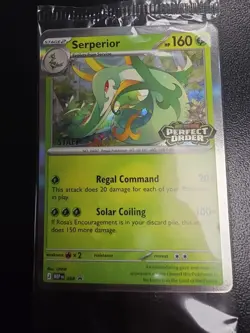 Sealed Pokemon TCG Mega Evolution Perfect Order STAFF Promo 4 Card Pack - Image 1