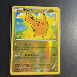 NM Pokemon Pikachu TCG XY Reverse Holo Card 42/146 Common - Image 1