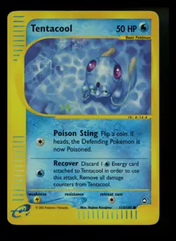 Tentacool 113/147 Aquapolis 2002 Reverse Holo e-Series Pokemon Card TCG - Image 1