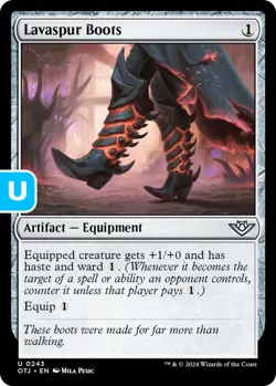 MTG Lavaspur Boots OTJ U Artifact Equipment NM - Image 1