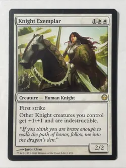 MTG - Knight Exemplar Creature Regular White English Mint Condition 2011 - Image 1