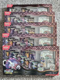 Pokemon Paldean Fates Great Tusk & Iron Treads Premium Cillection - Lot of 5 - Image 1