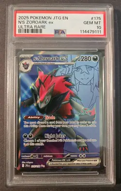 PSA 10 Pokemon Journey Together N's Zoroark EX Ultra Rare 175/159 Fast Shipping - Image 1