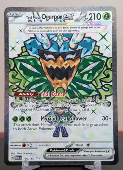 Pokemon Teal Mask Ogerpon ex #190/167 English Twilight Masquerade - Image 1