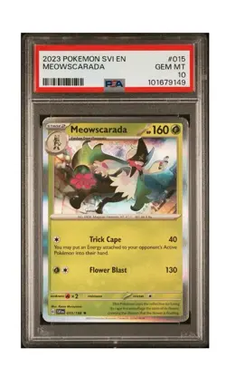 PSA 10 Gem Mint 💎 2023 POKEMON SVI EN-SCARLET & VIOLET #015 MEOWSCARADA - Image 1