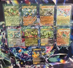 Prismatic Evolutions EX Lot X9 Pokemon TCG: Vaporeon, Overlong, Hydrapple - Image 1