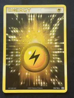 Pokemon TCG Lightning Energy 104/106 Holo Rare EX Emerald - LP - Image 1