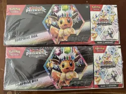 Pokemon Sam’s Club Prismatic Evolutions Surprise Box + Booster Bundle Lot Of 2 - Image 1
