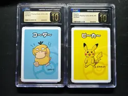 2019 Pokemon Old Maid JP Psyduck & Pikachu CGC PRISTINE 10 💎 - Image 1