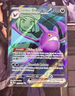 Pokemon SV10 Destined Rivals Ultra Rare - 217/182 Team Rocket's Crobat ex - Image 1