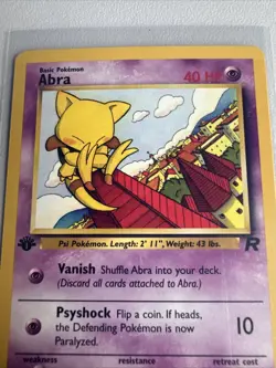 Abra 1st Edition Team Rocket 49/82 WOTC Vintage Pokemon - Image 2