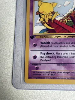 Abra 1st Edition Team Rocket 49/82 WOTC Vintage Pokemon - Image 3