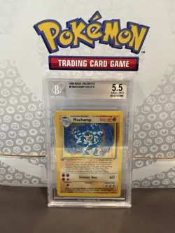1999 Pokemon Machamp-Holo 1st Edition Base Unlimited #8/102 EX+ BGS 5.5🔥🔥 - Image 1